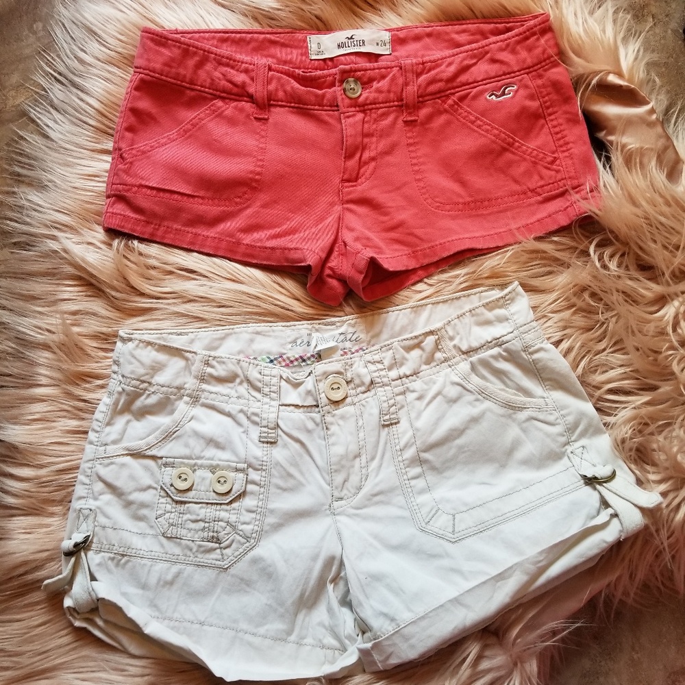 Hollister ando aeropostal shorts size 0